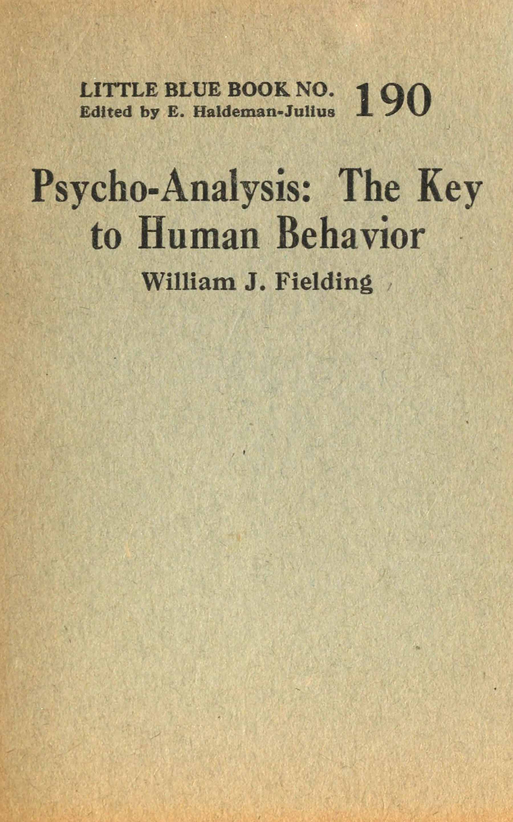 Psycho-analysis