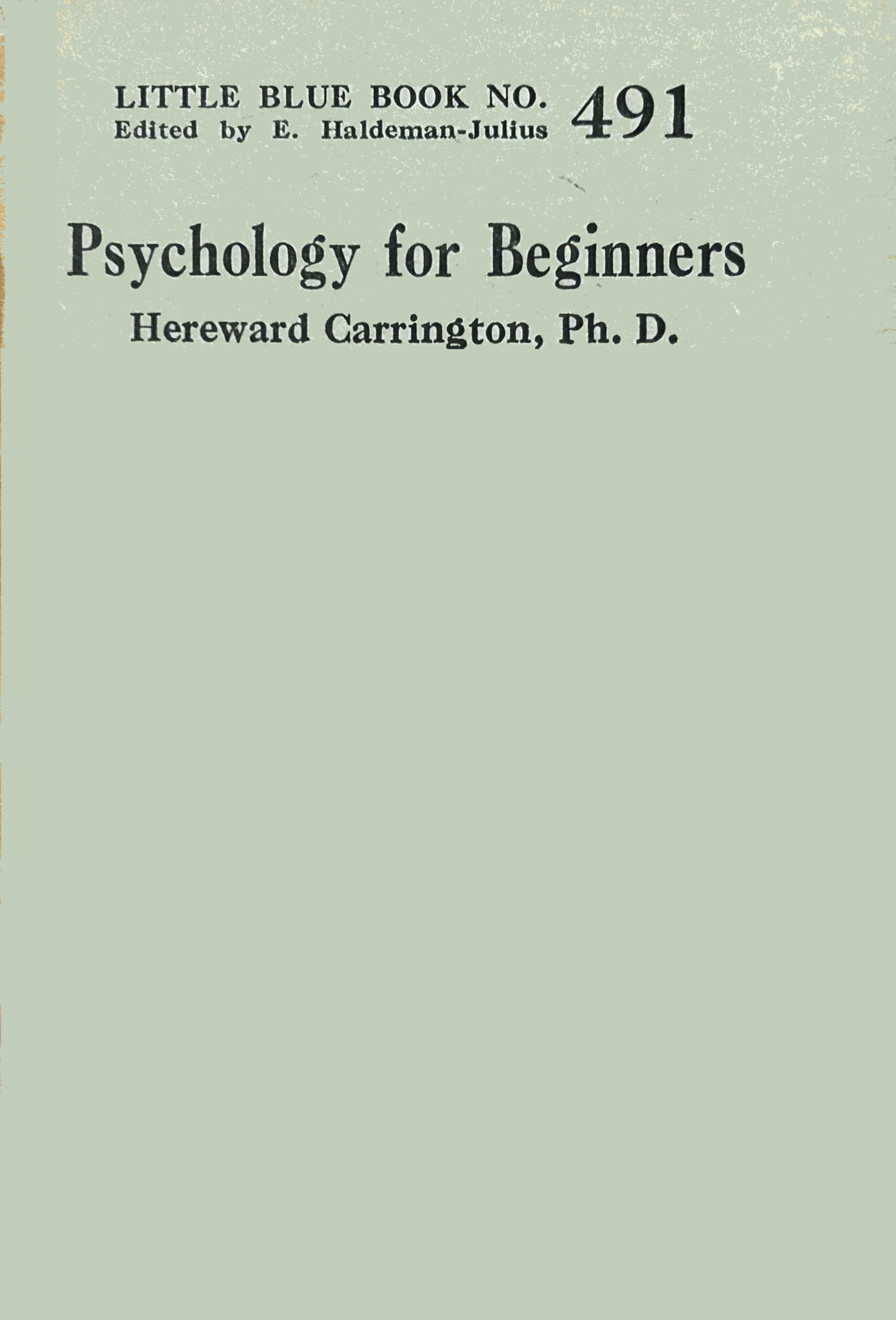 Psychology for Beginners