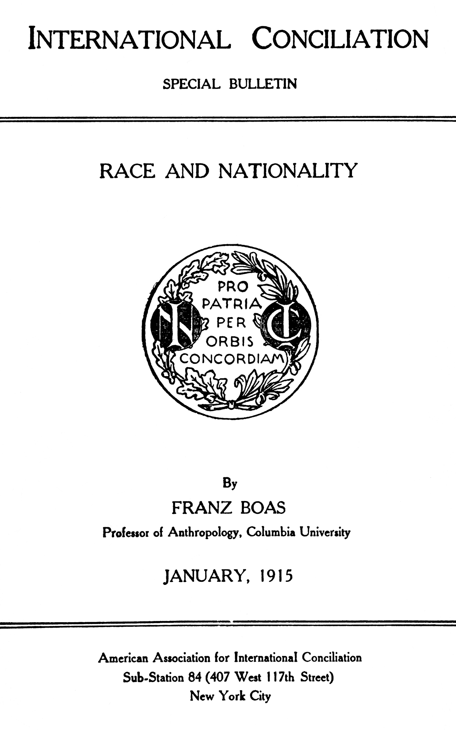 Race and Nationality