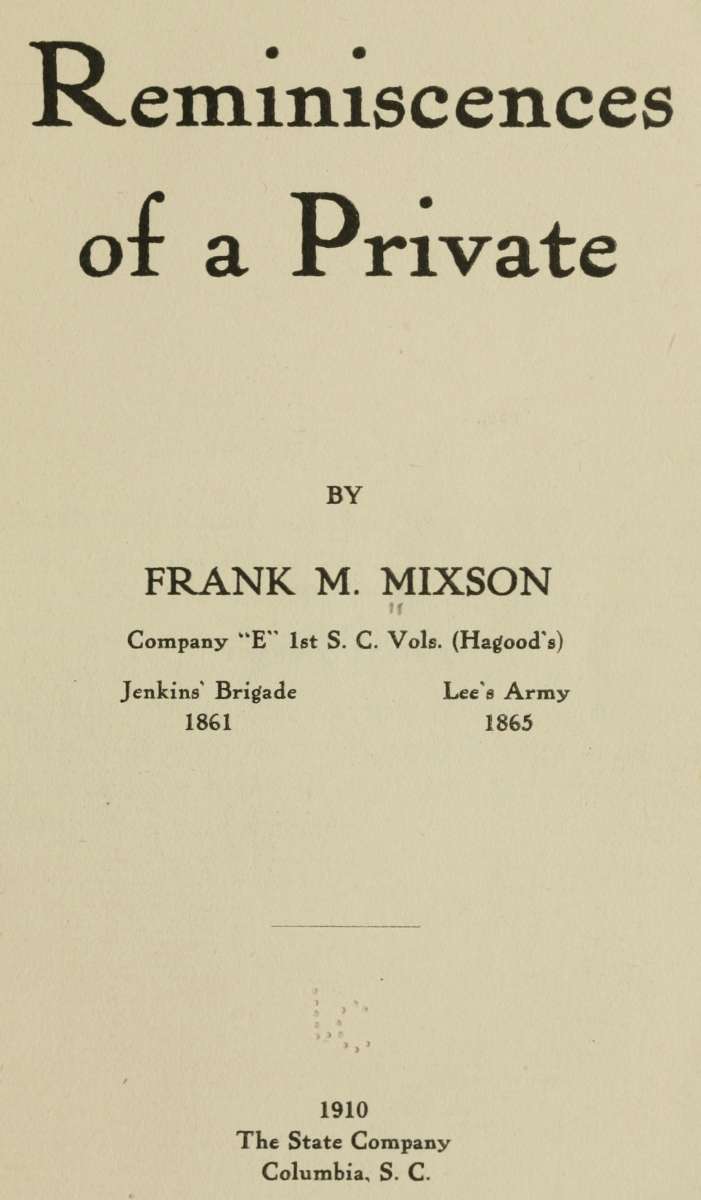 Reminiscences of a Private