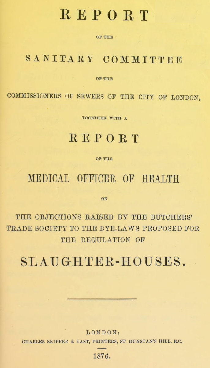 Report of the sanitary committee of the commissioners of sewers of the city of London