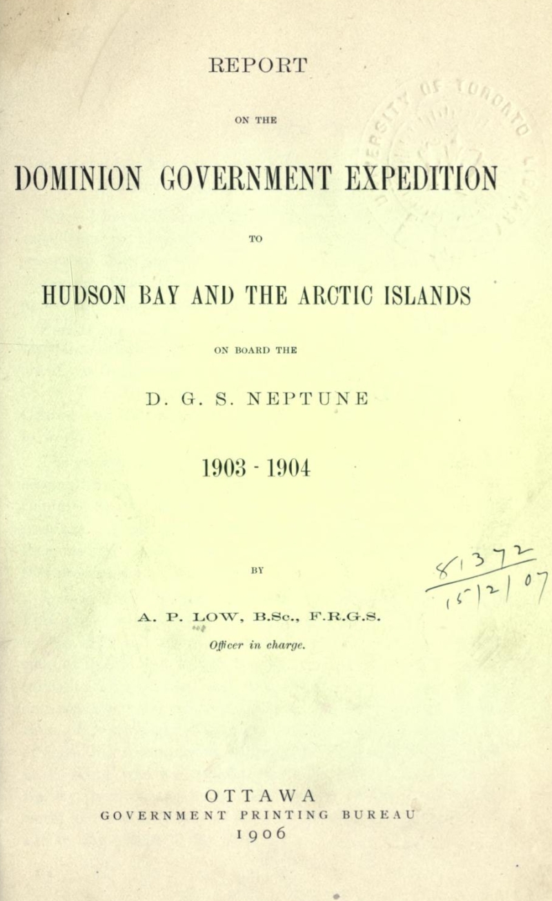 Report on the Dominion Government Expedition to Hudson Bay