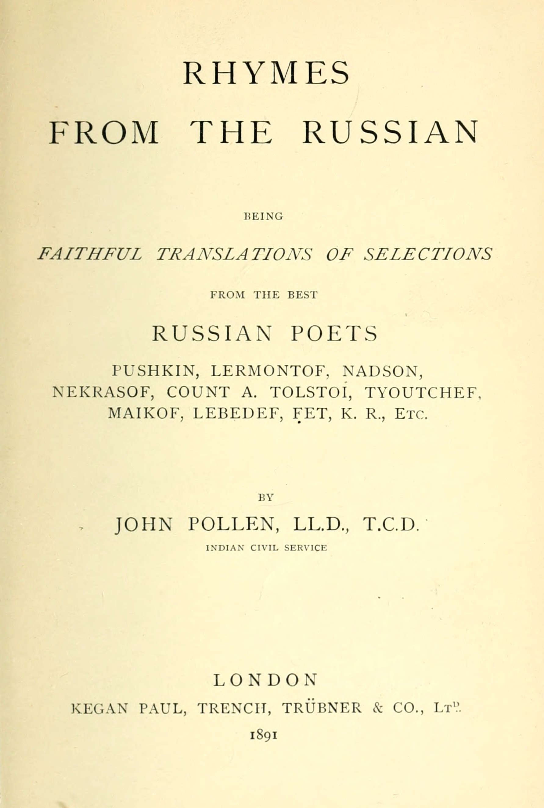 Rhymes from the Russian