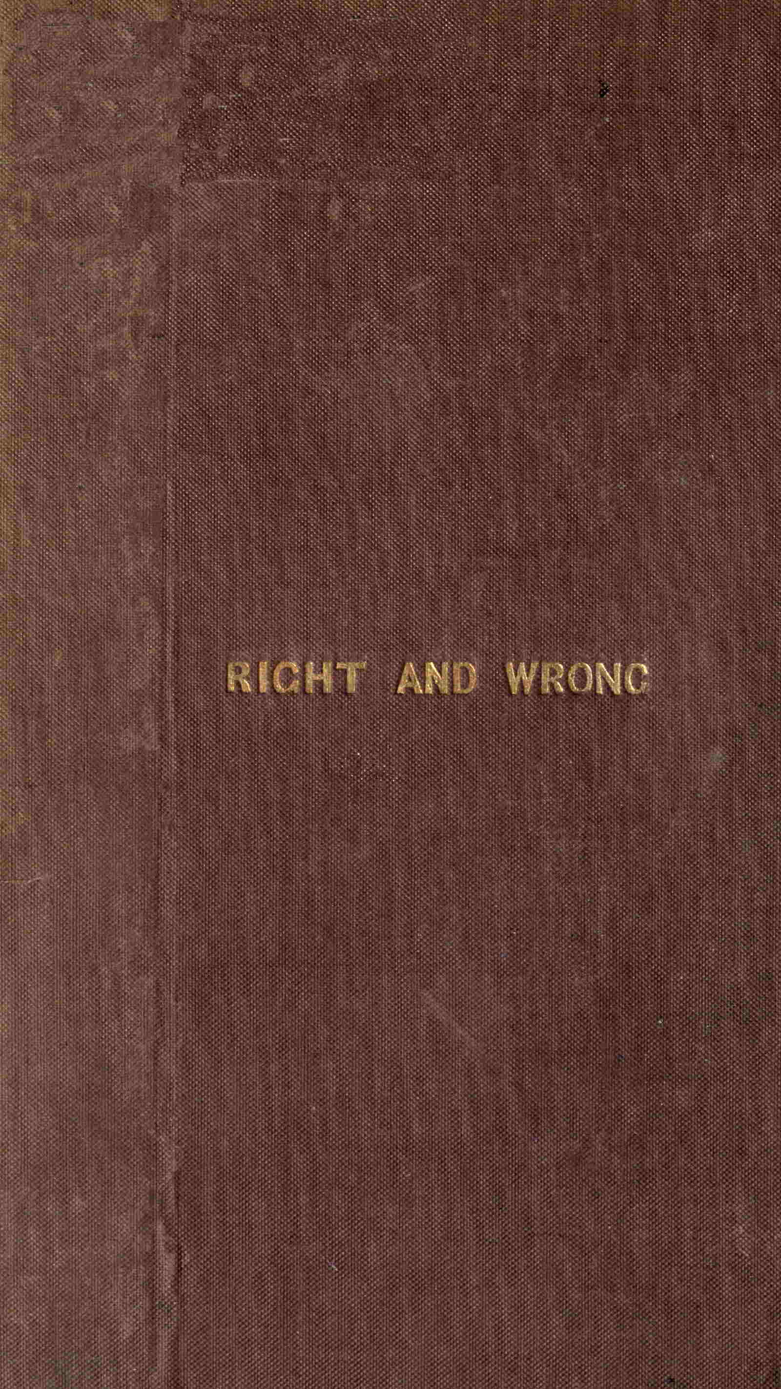 Right and Wrong