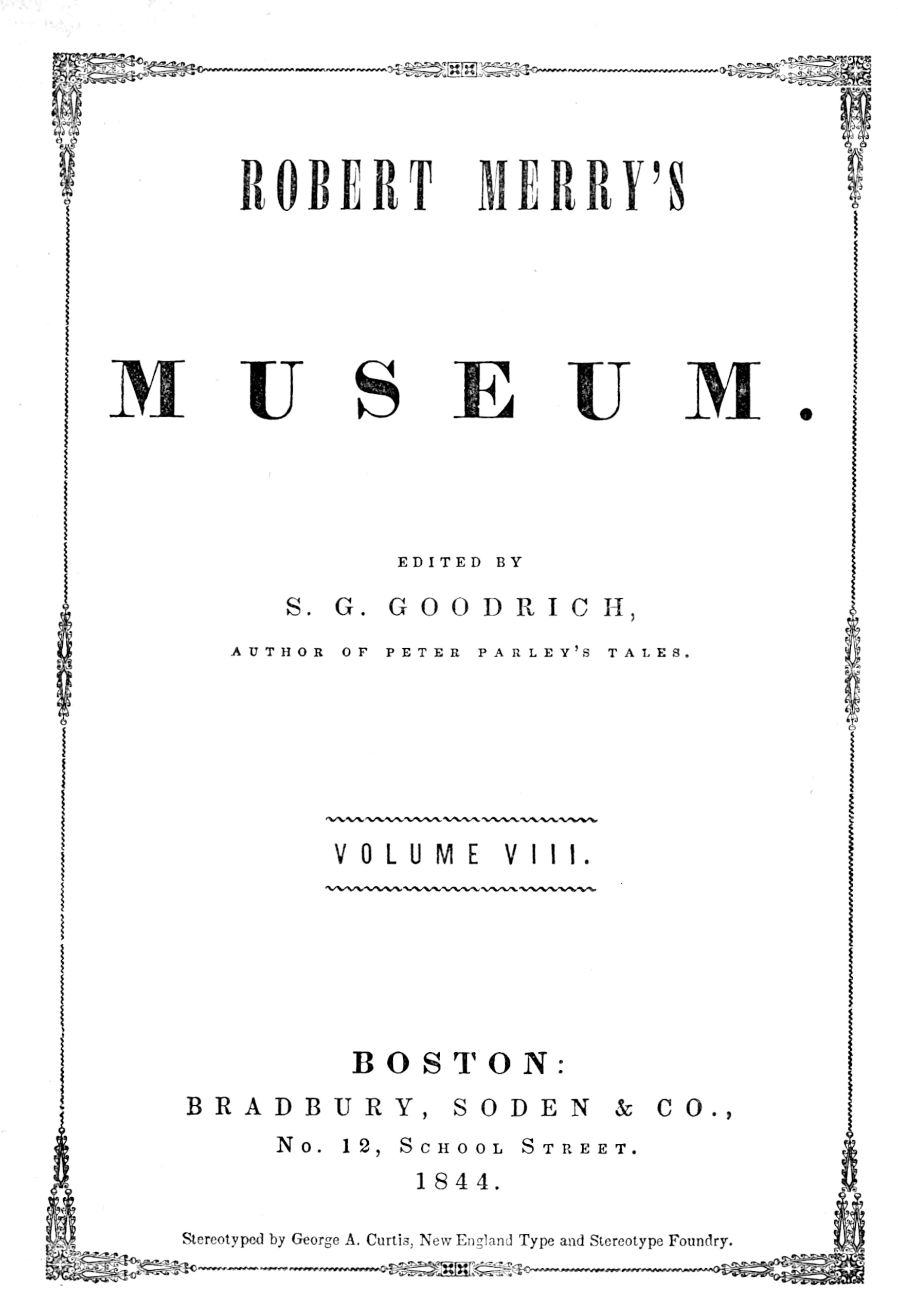 Robert Merry’s Museum