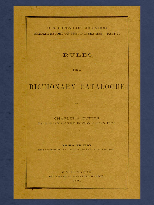 Rules for a Dictionary Catalogue
