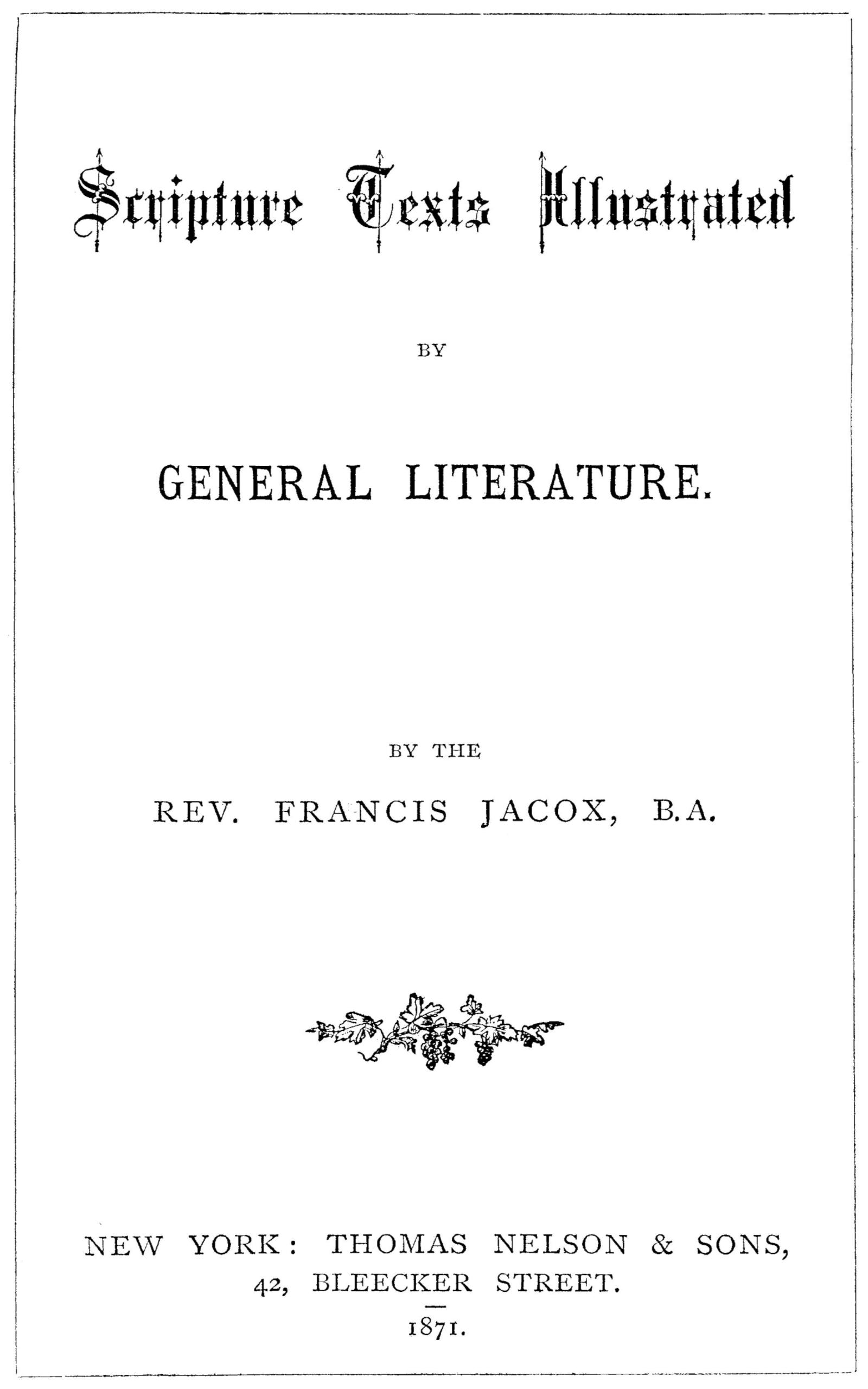 Secular annotations on scripture texts