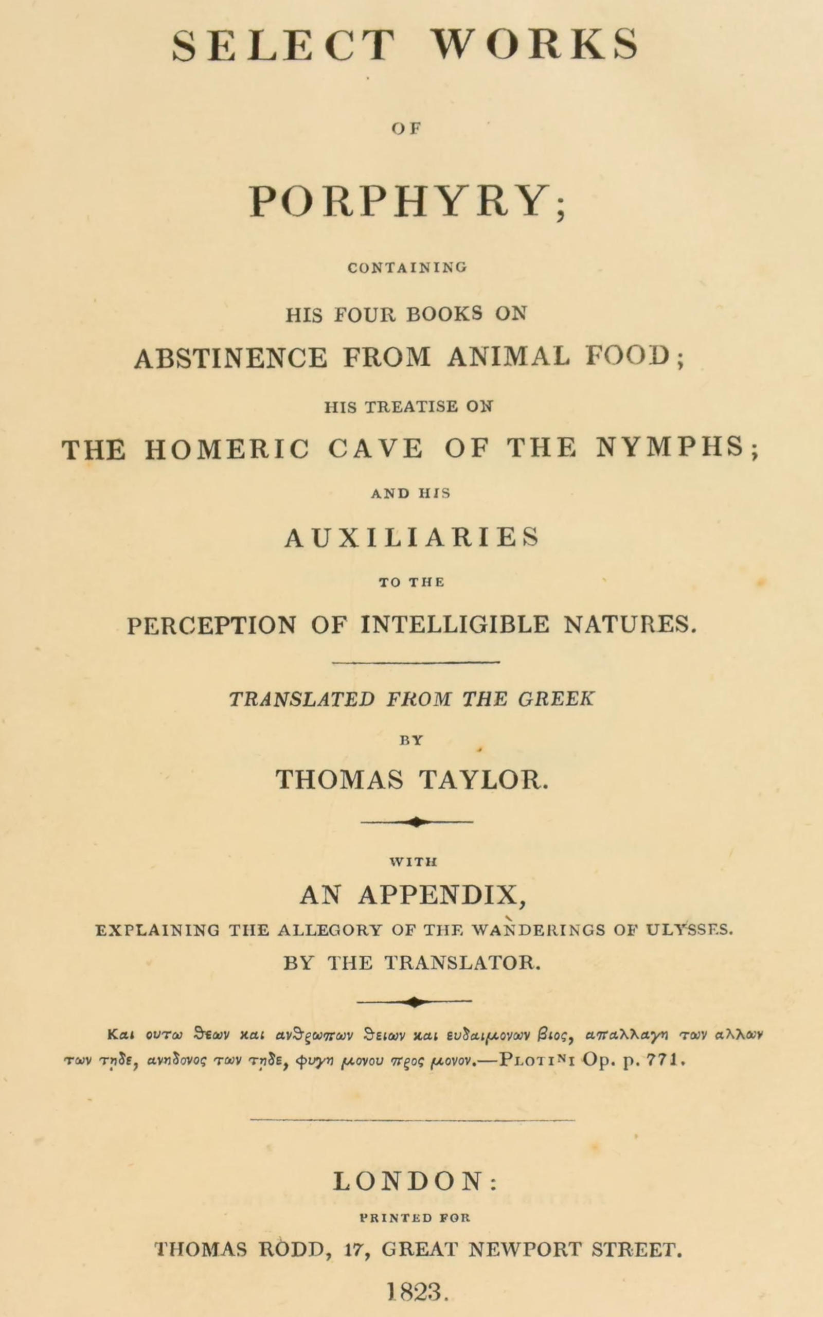 Select works of Porphyry
