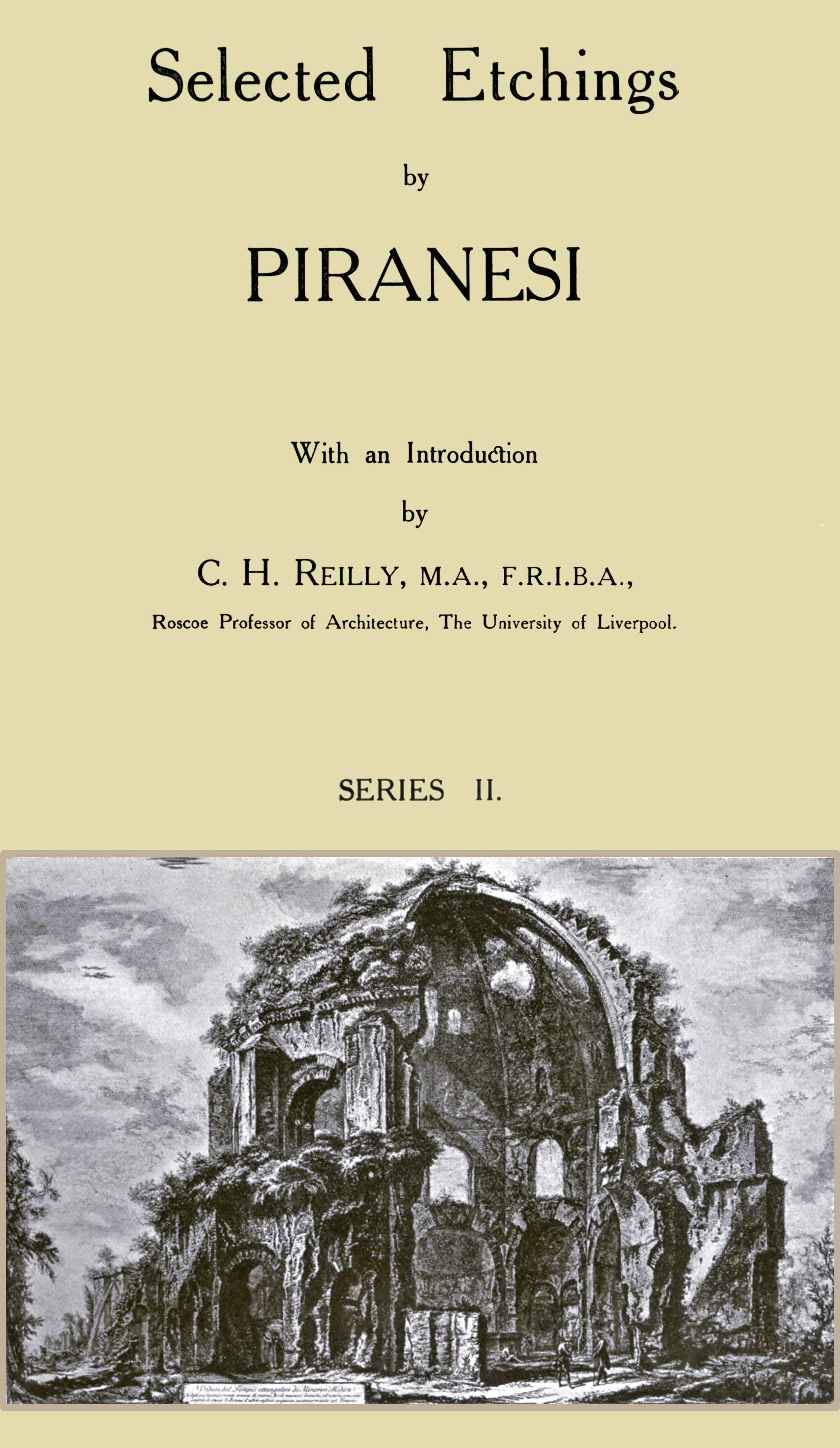 Selected Etchings by Piranesi, Series II