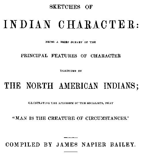 Sketches of Indian Character