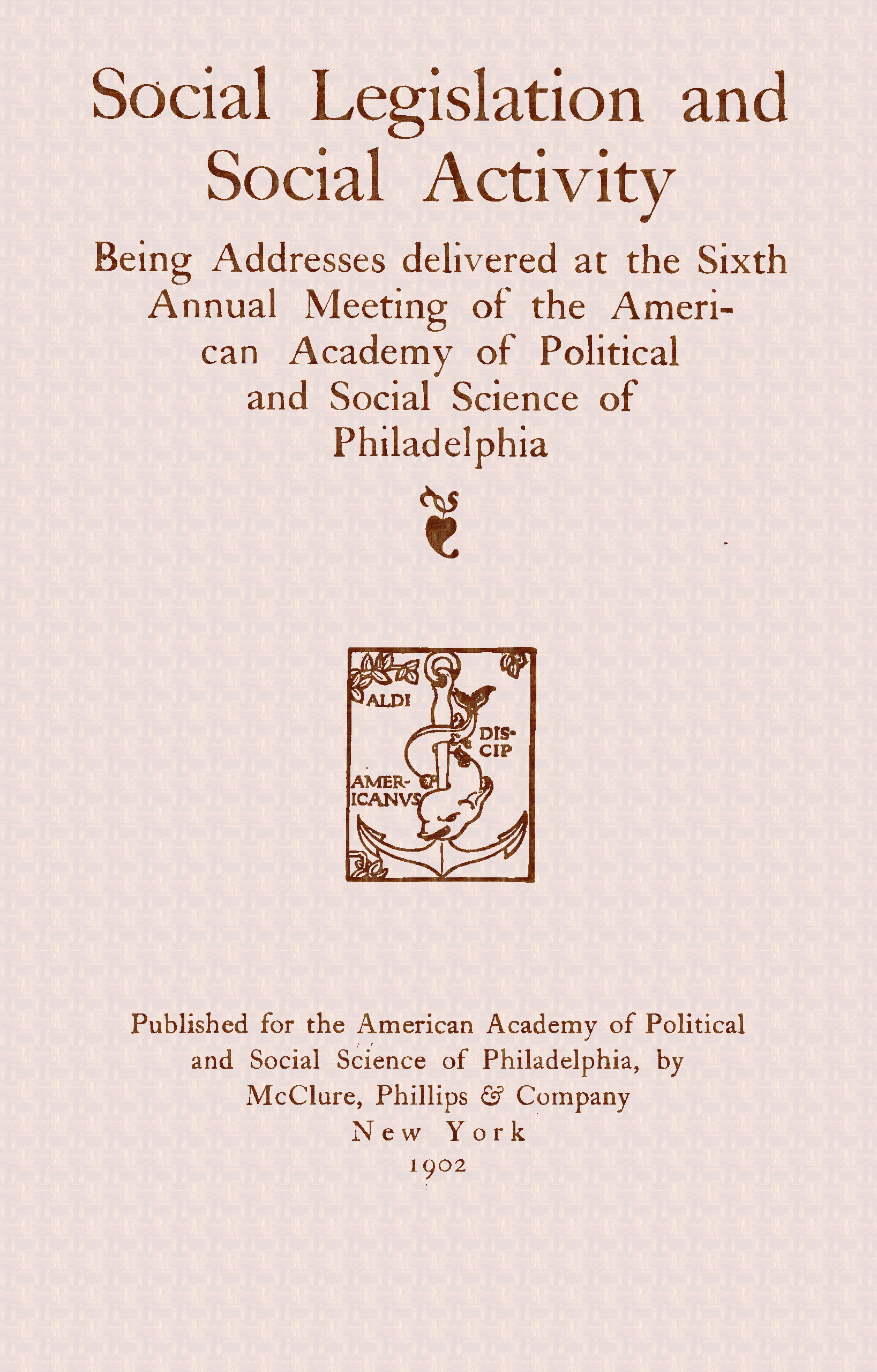 Social Legislation and Social Activity