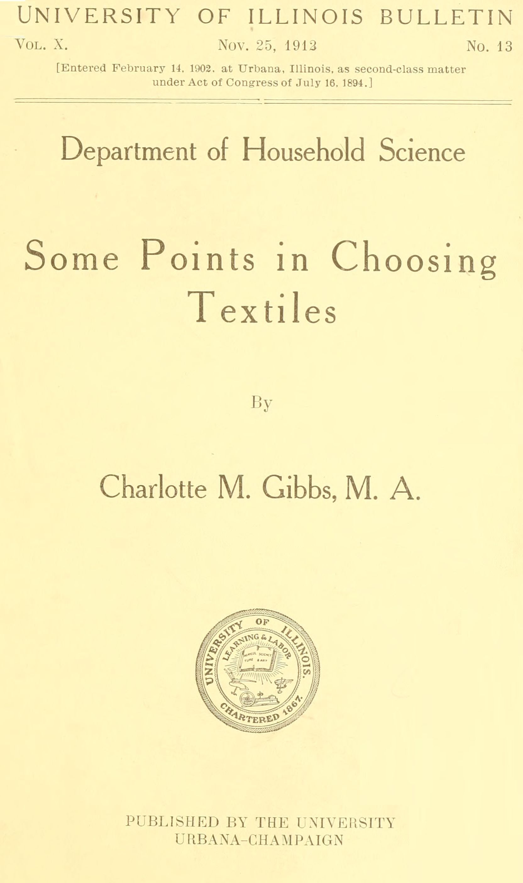 Some Points in Choosing Textiles