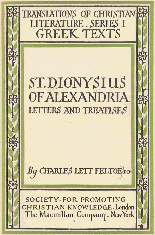 St. Dionysius of Alexandria