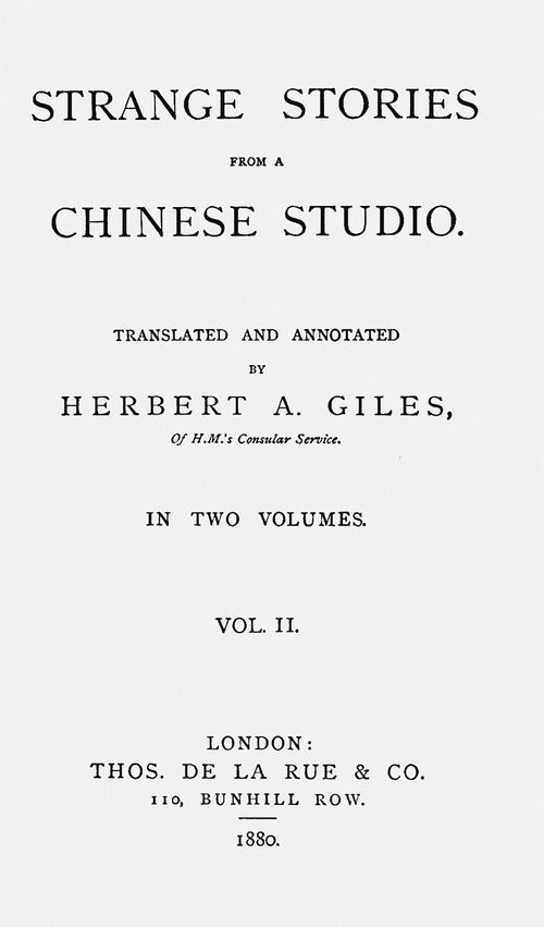 Strange Stories from a Chinese Studio, Vol. II