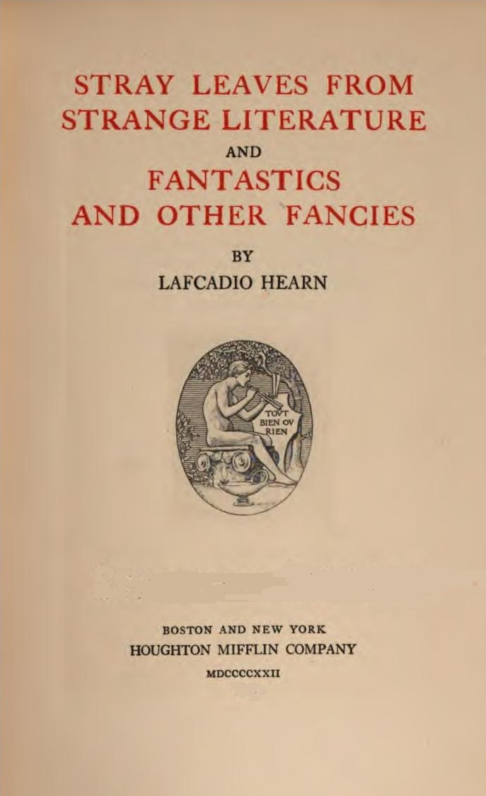 Stray Leaves from Strange Literature