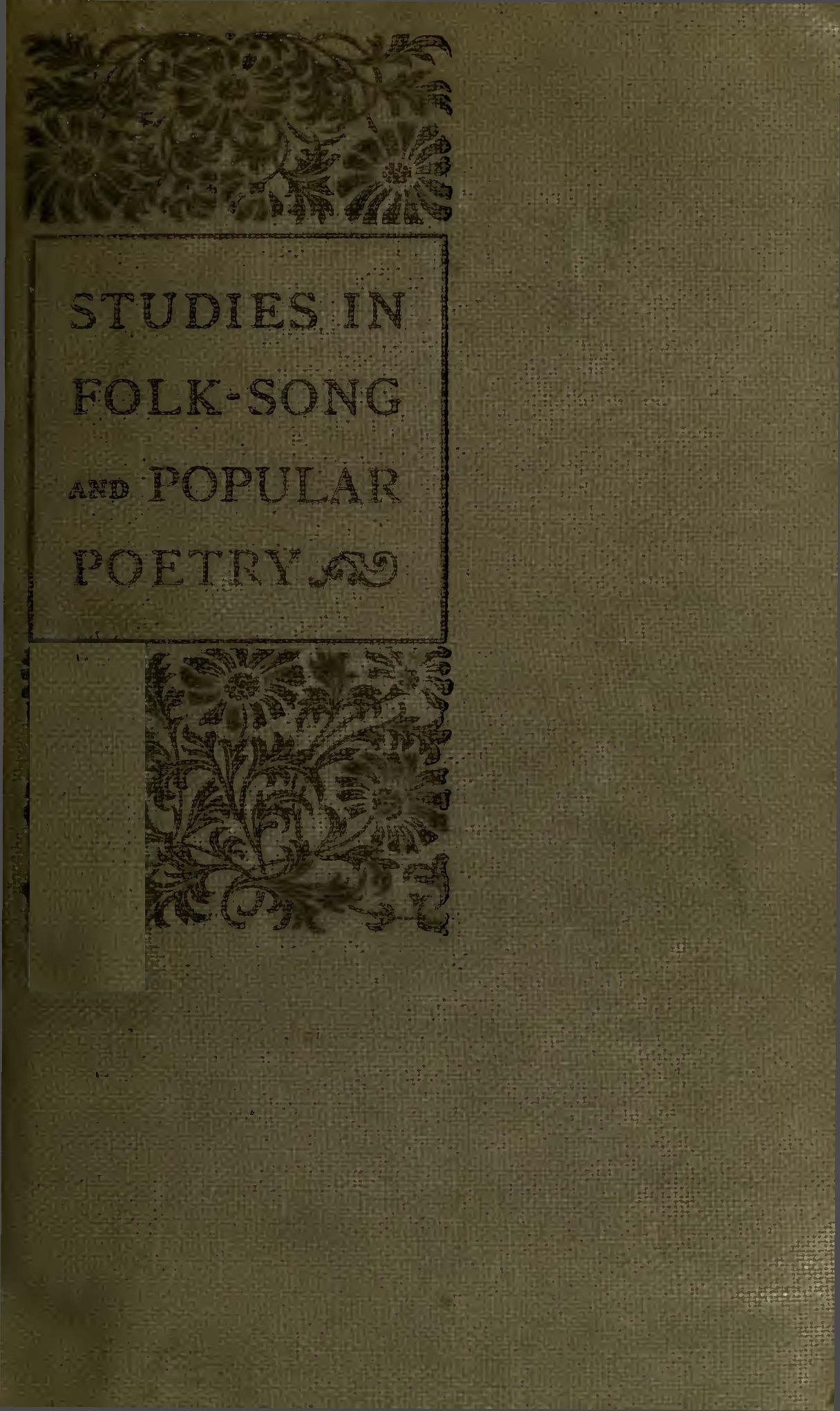 Studies in Folk-song and Popular Poetry