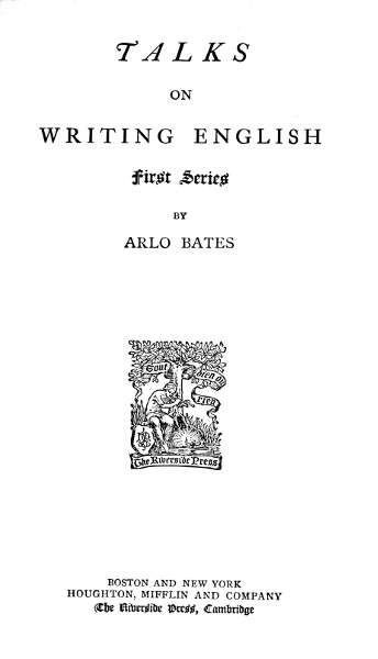 Talks on Writing English