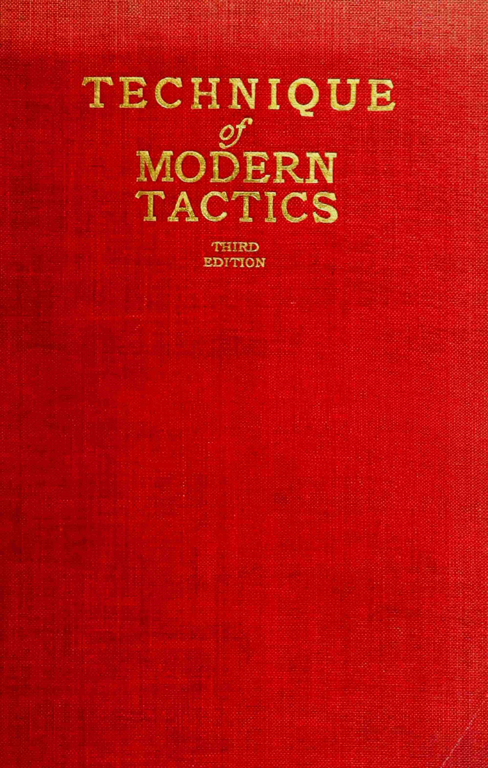 Technique of Modern Tactics