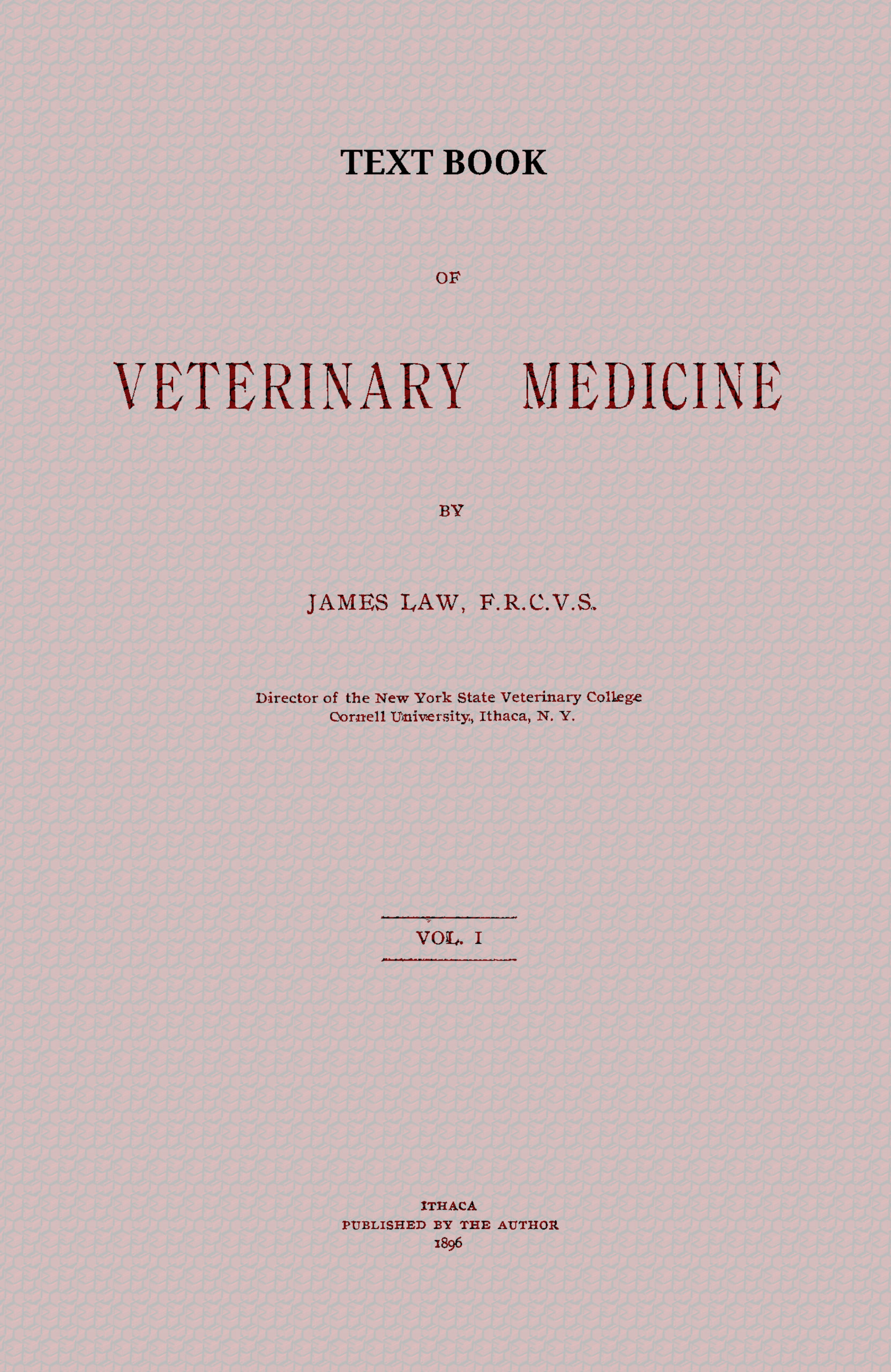 Text Book of Veterinary Medicine Vol. I of V