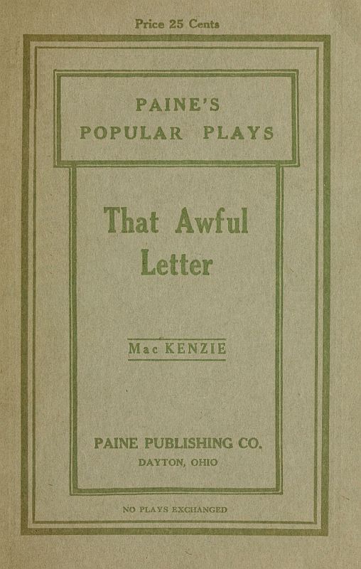 That Awful Letter