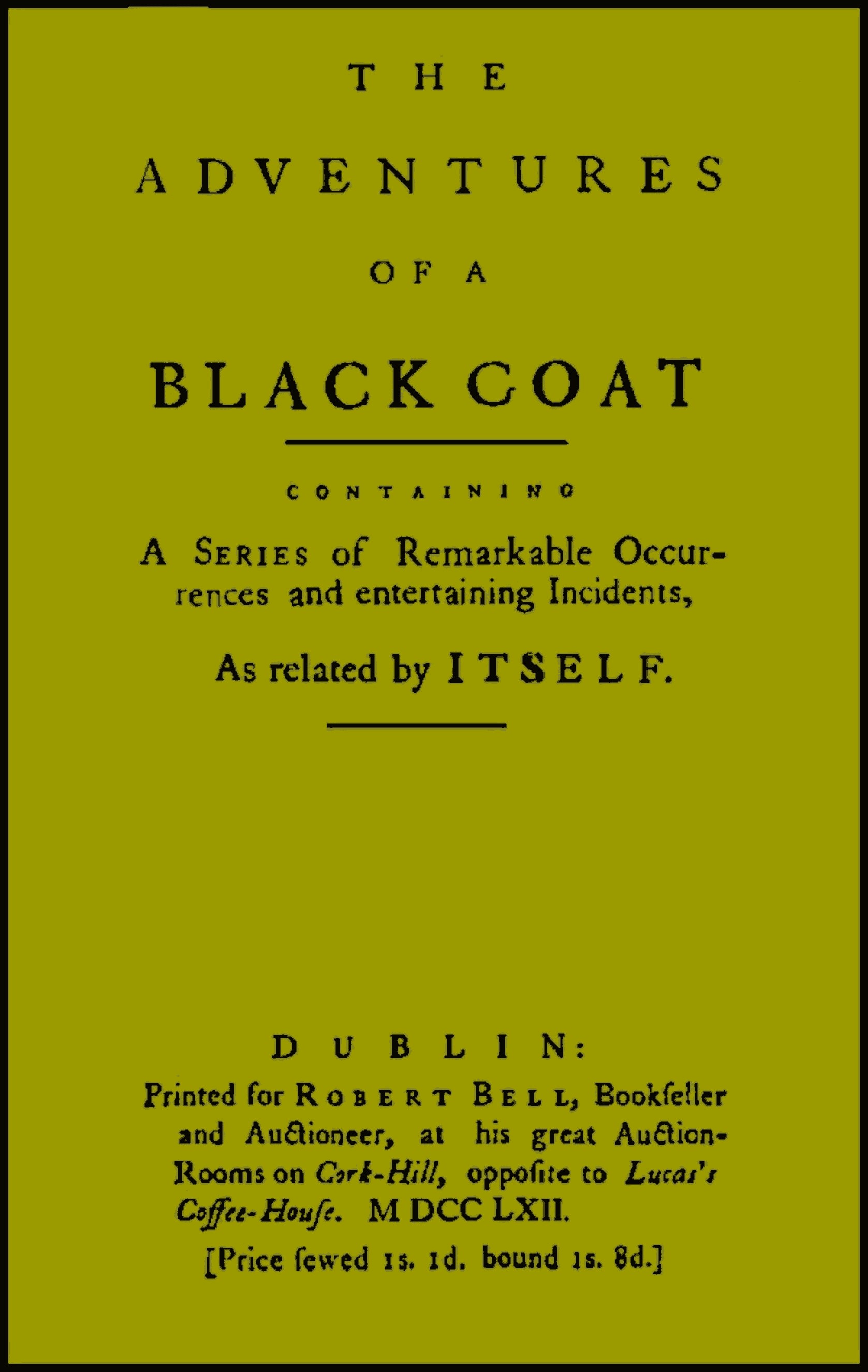 The Adventures of a Black Coat