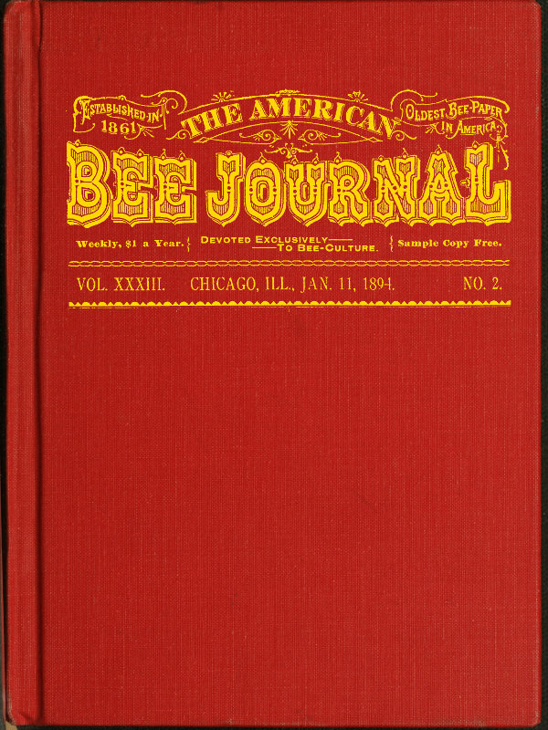 The American Bee Journal. Vol. XXXIII. No. 2