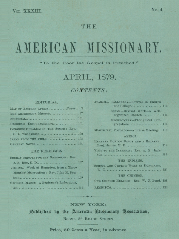 The American Missionary -- Volume 33, No. 4, April 1879