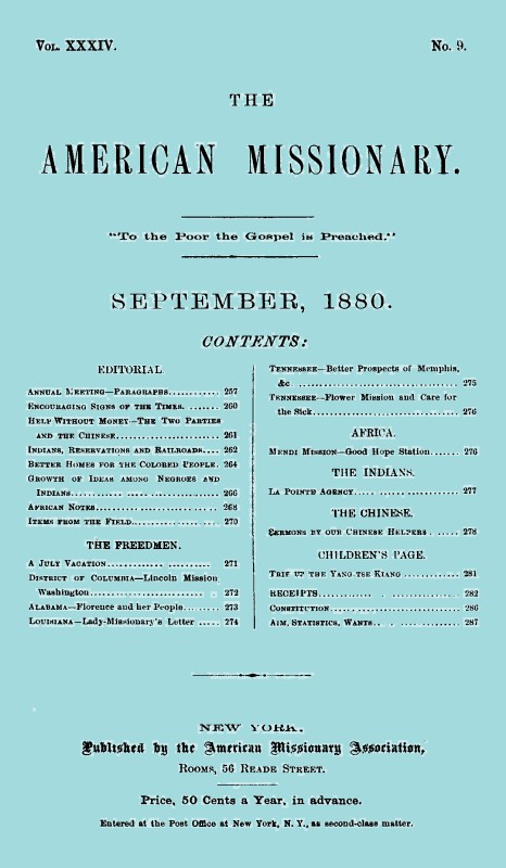 The American Missionary -- Volume 34, No. 9, June, 1880