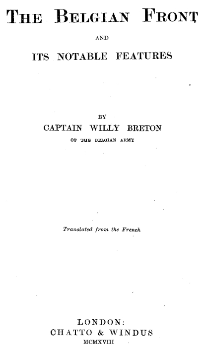 The Belgian Front