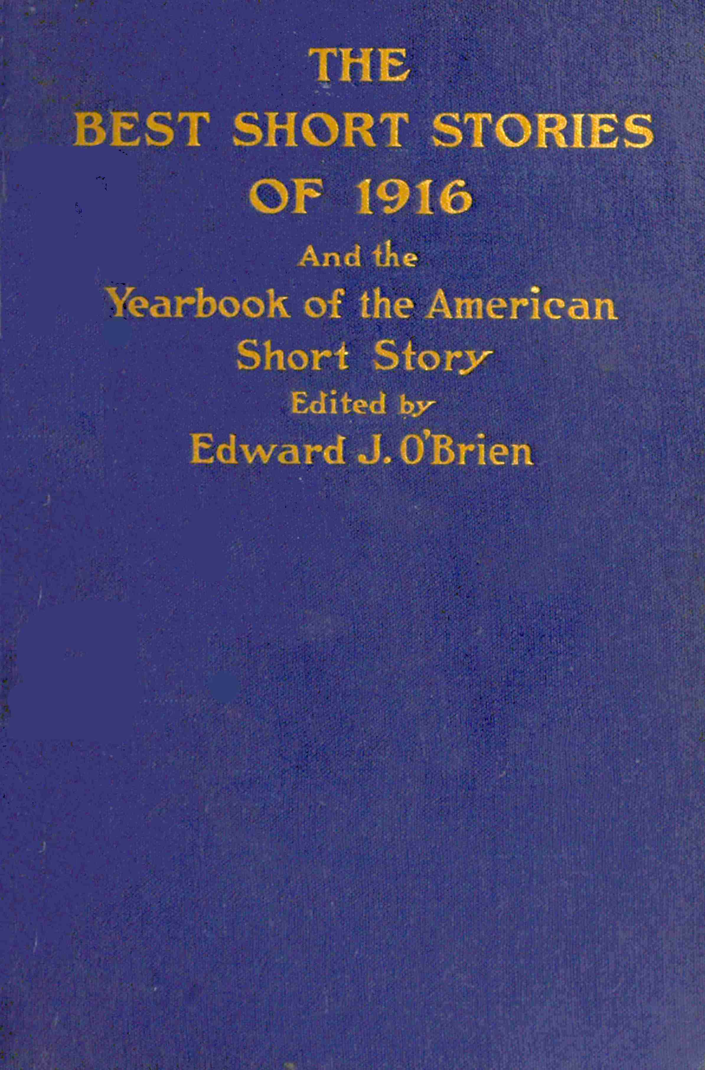 The best short stories of 1916