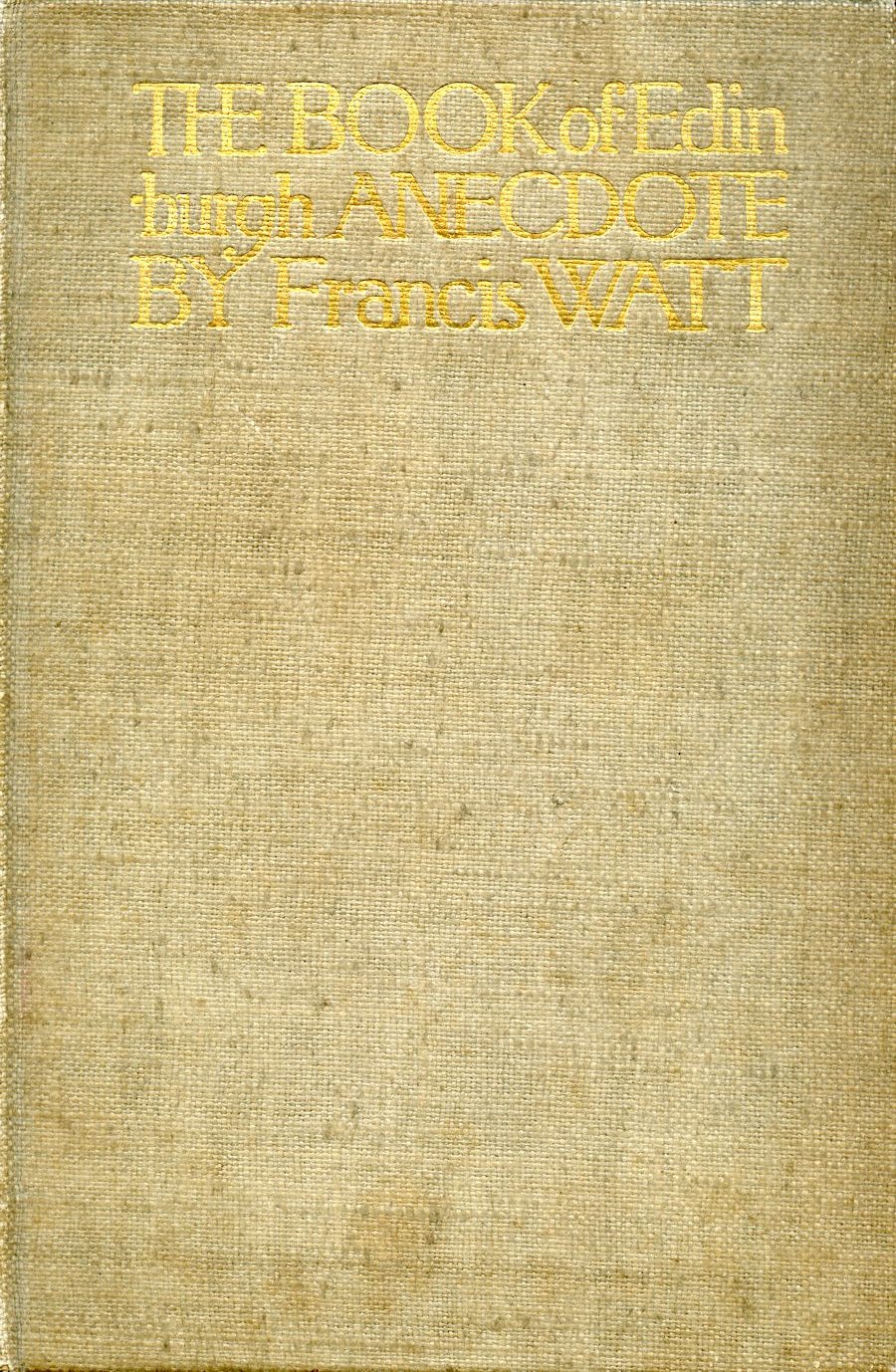 The Book of Edinburgh Anecdote