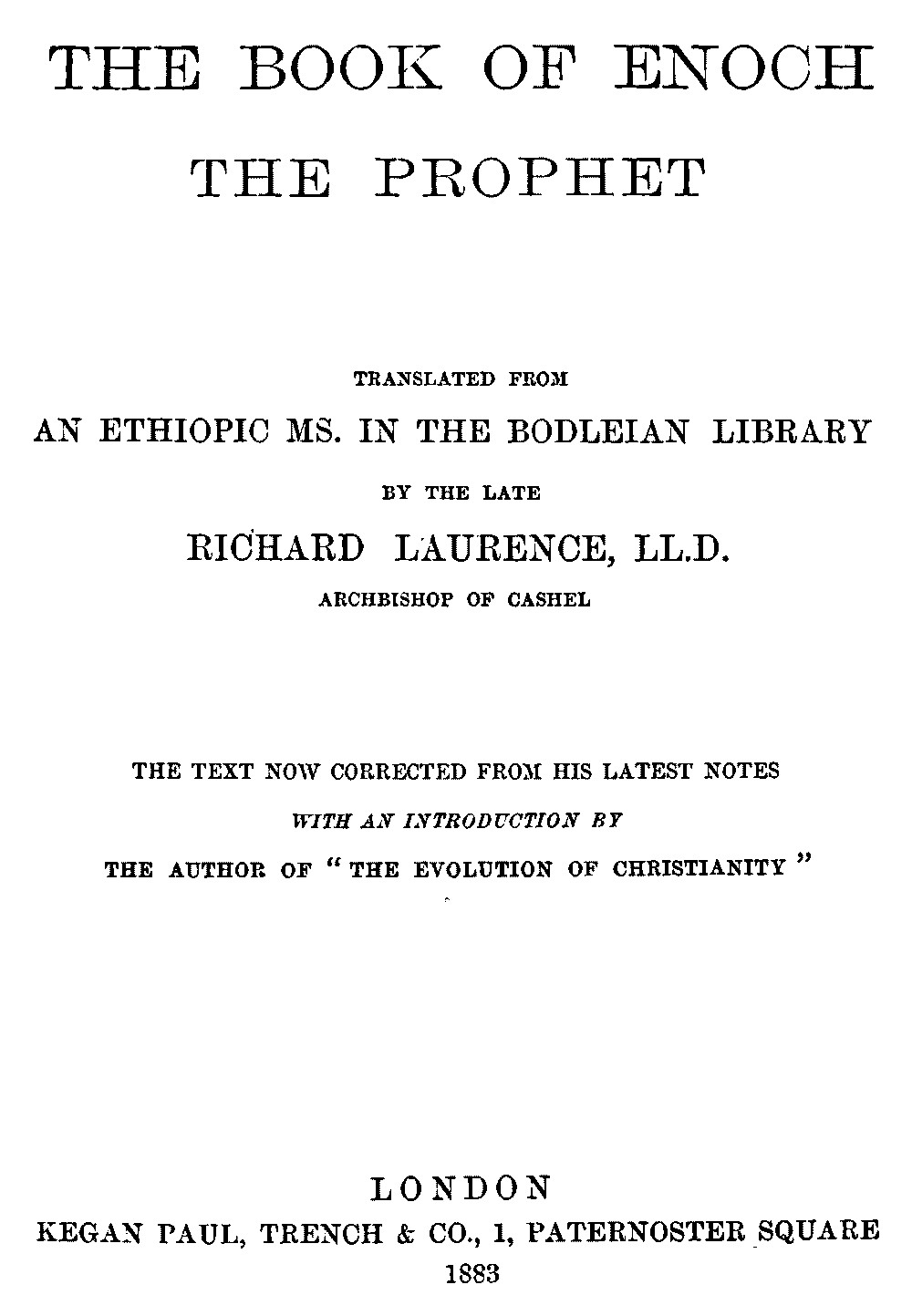 The book of Enoch the prophet