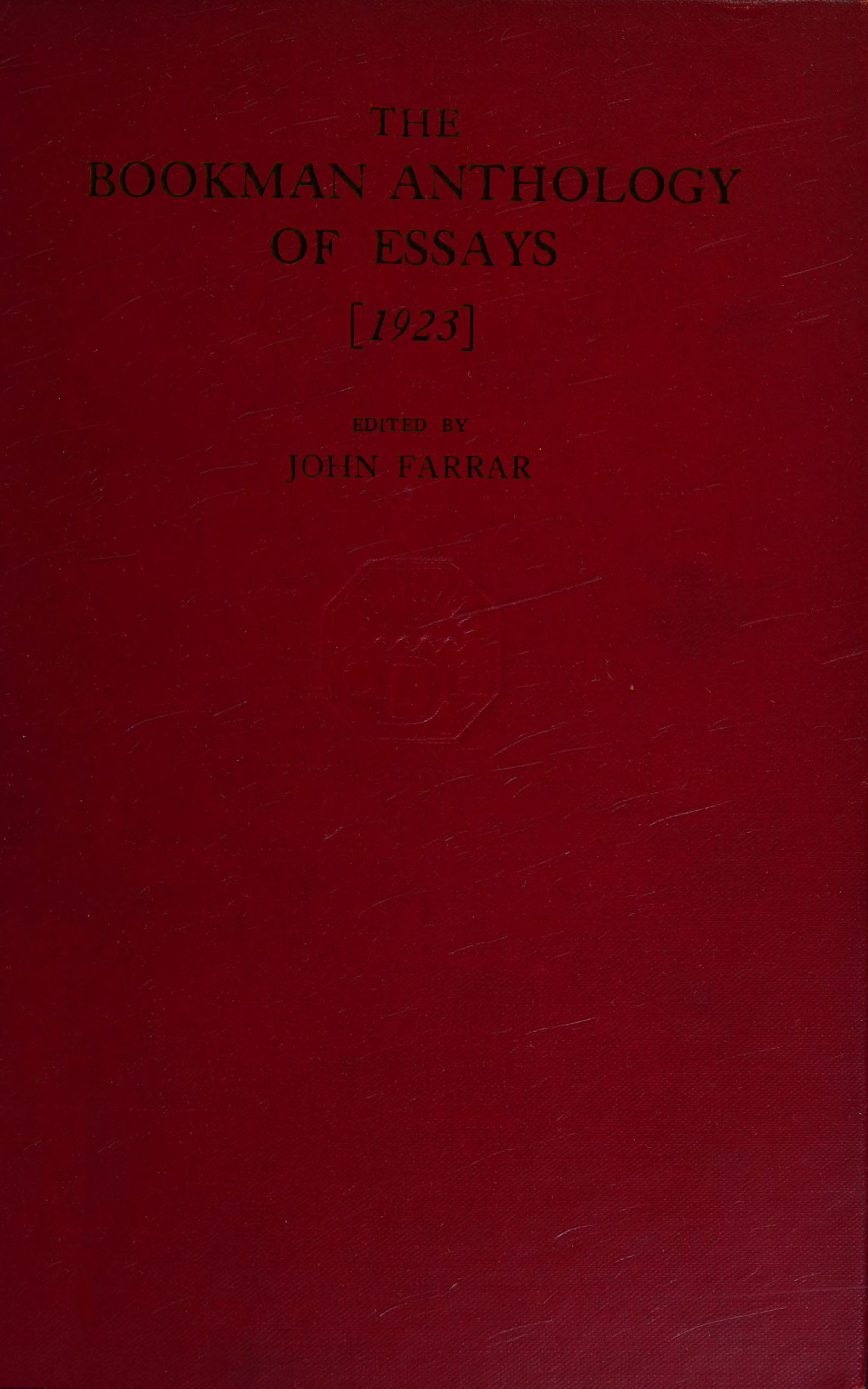 The Bookman Anthology of Essays [1923]