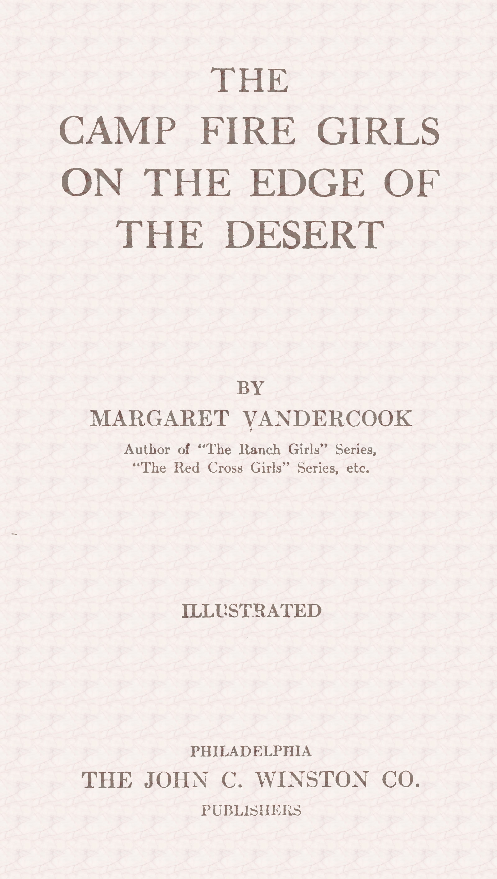 The Camp Fire Girls on the Edge of the Desert