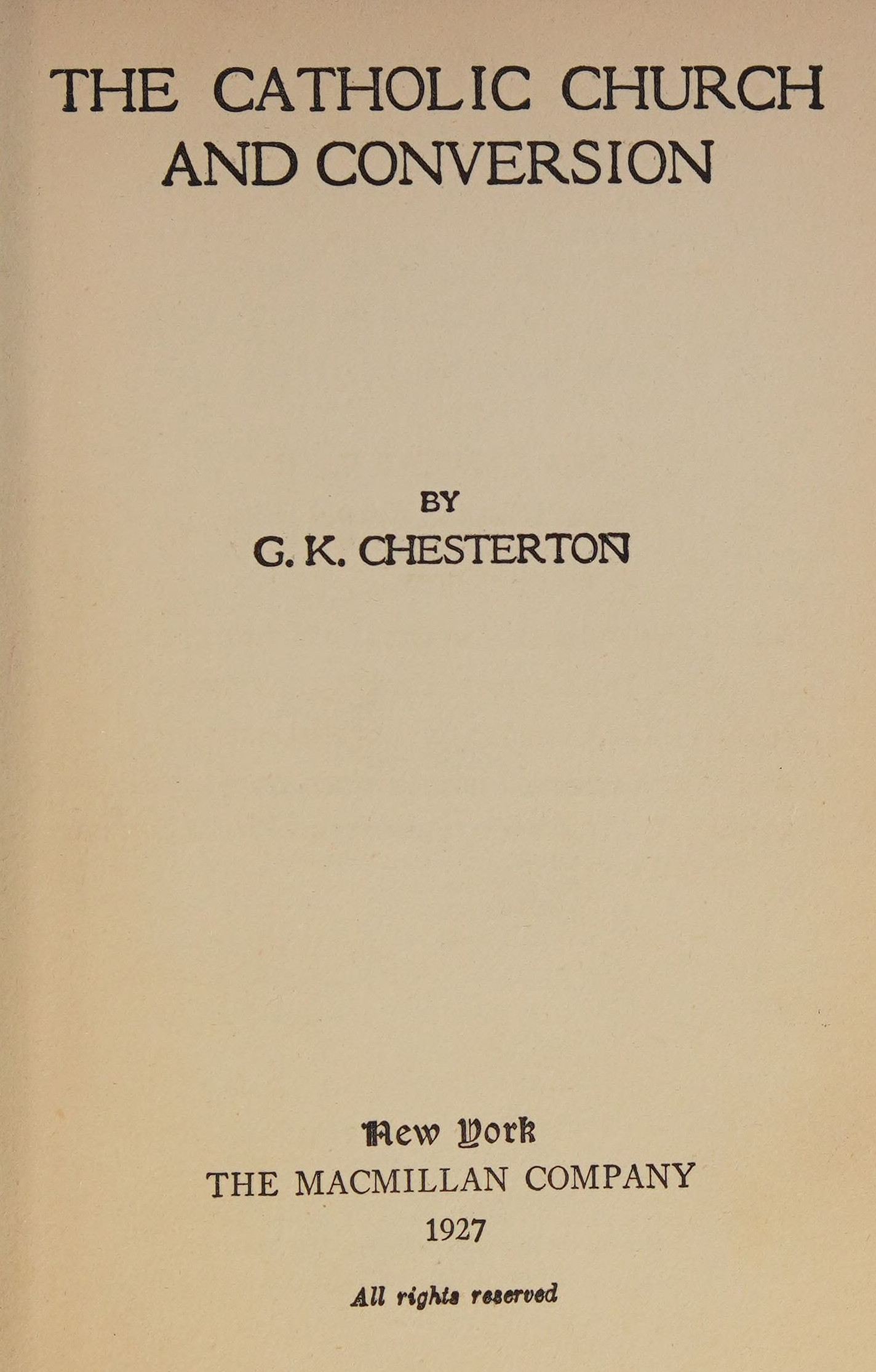 The Catholic Church and Conversion