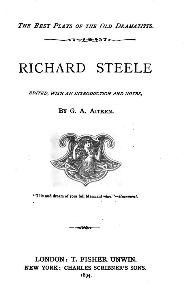 The Complete Plays of Richard Steele