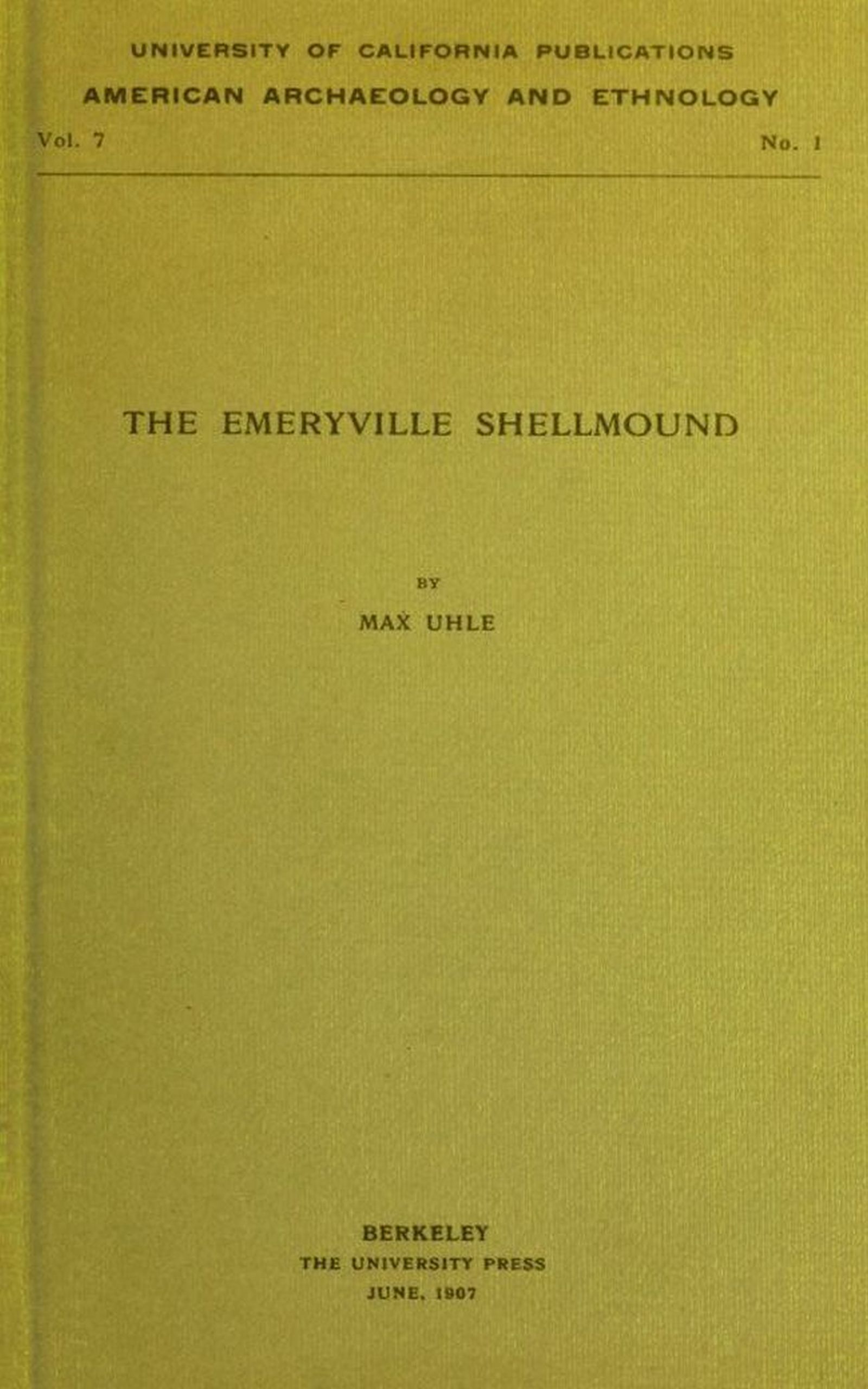 The Distributed Proofreaders eBook of The Emeryville Shellmound