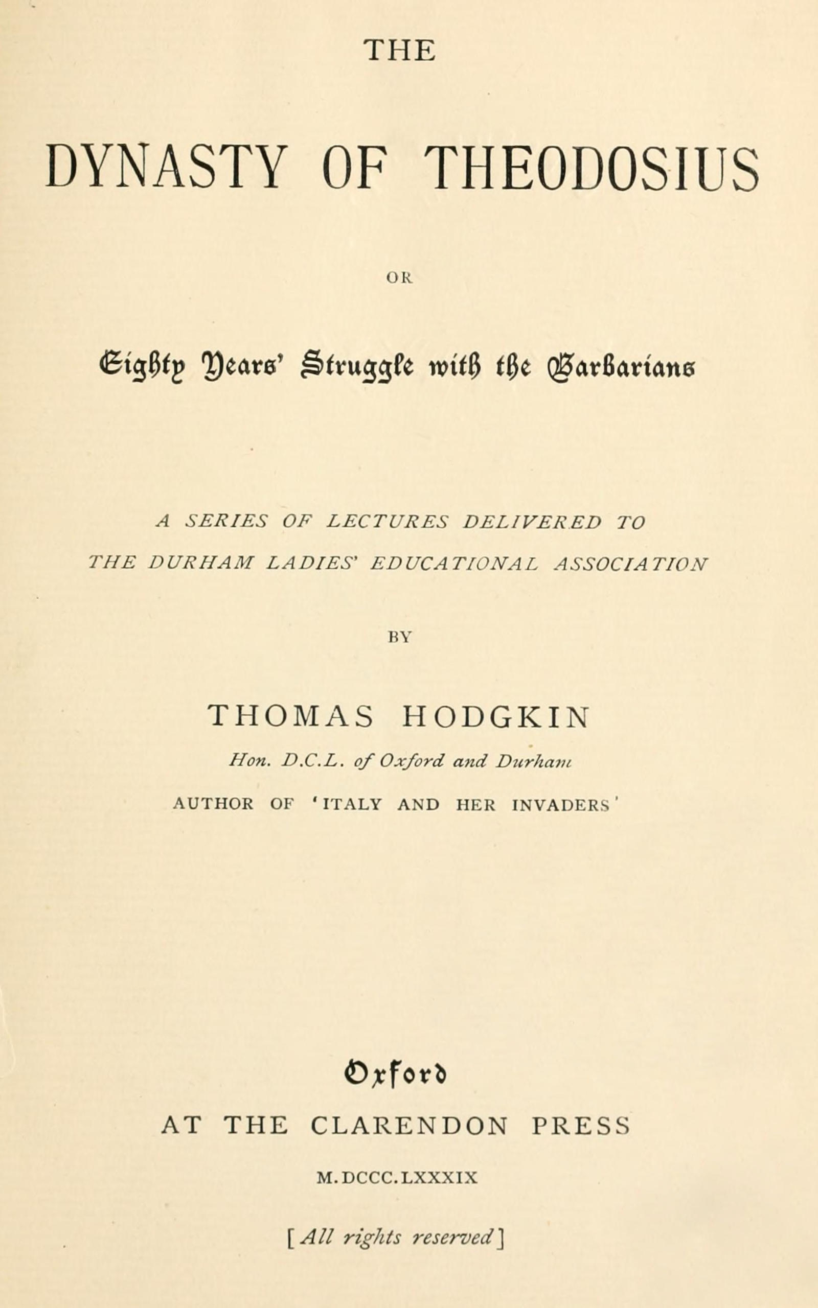 The dynasty of Theodosius