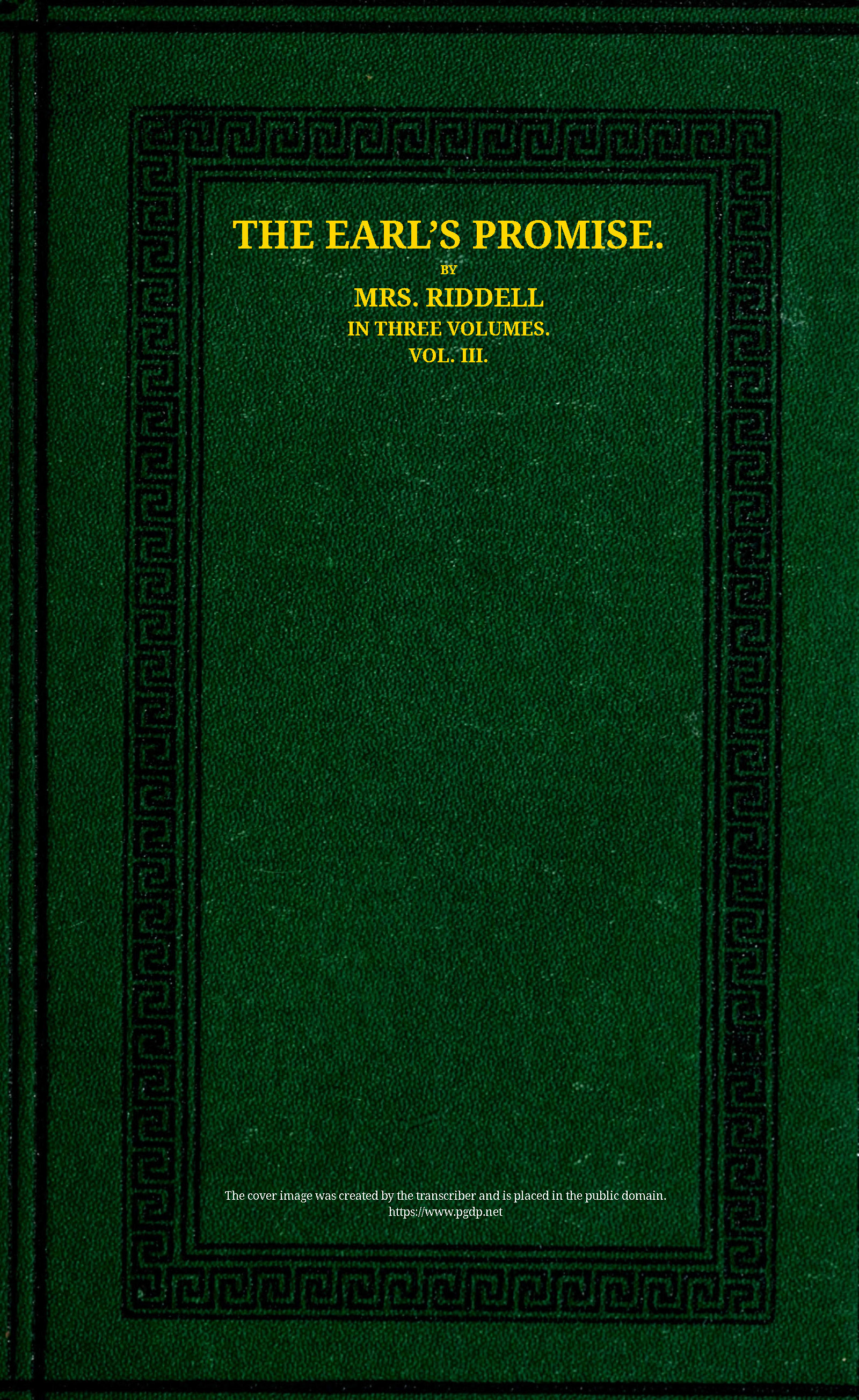 The Earl’s Promise, volume 3 of 3