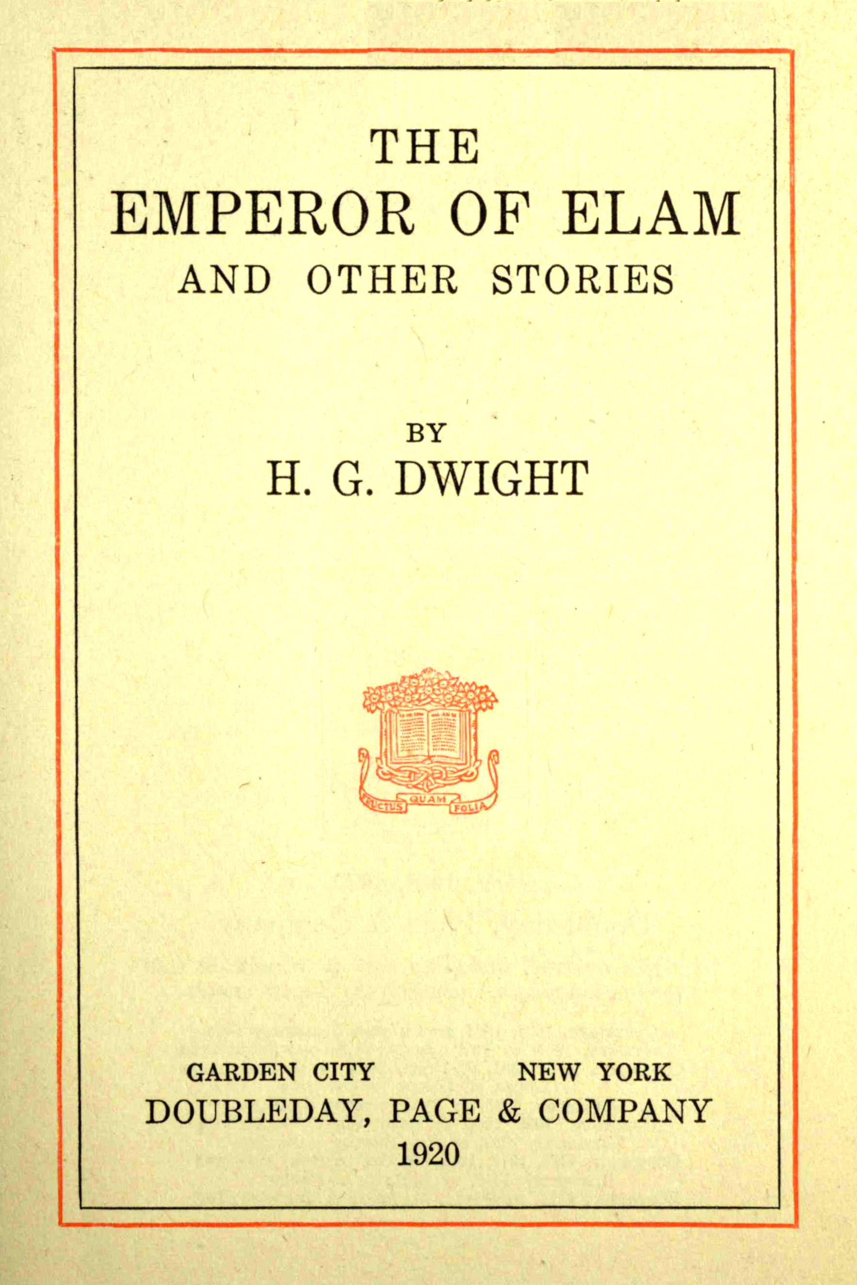 The Emperor of Elam and other stories