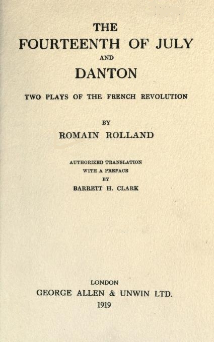 The Fourteenth of July and Danton