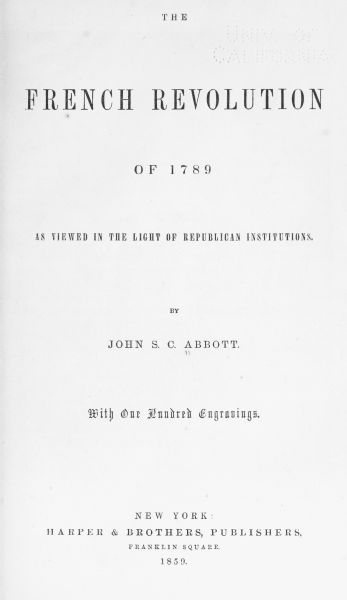 The French Revolution of 1789