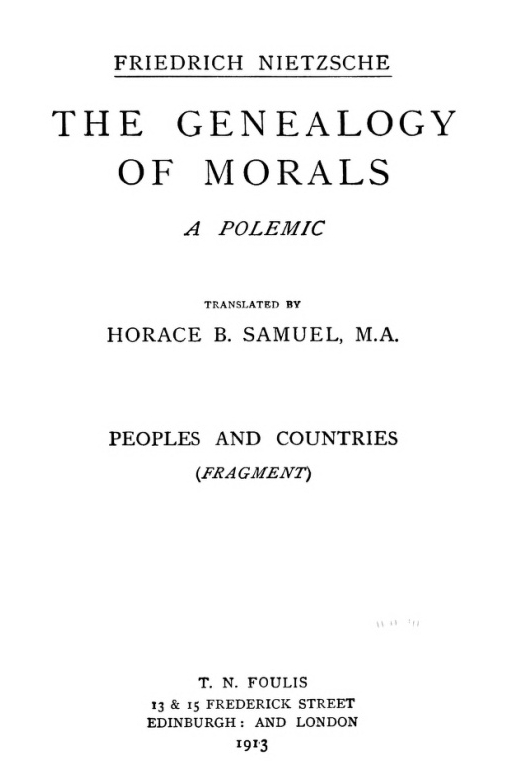The Genealogy of Morals
