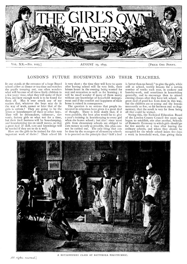 The Girl’s Own Paper, Vol. XX. No. 1025