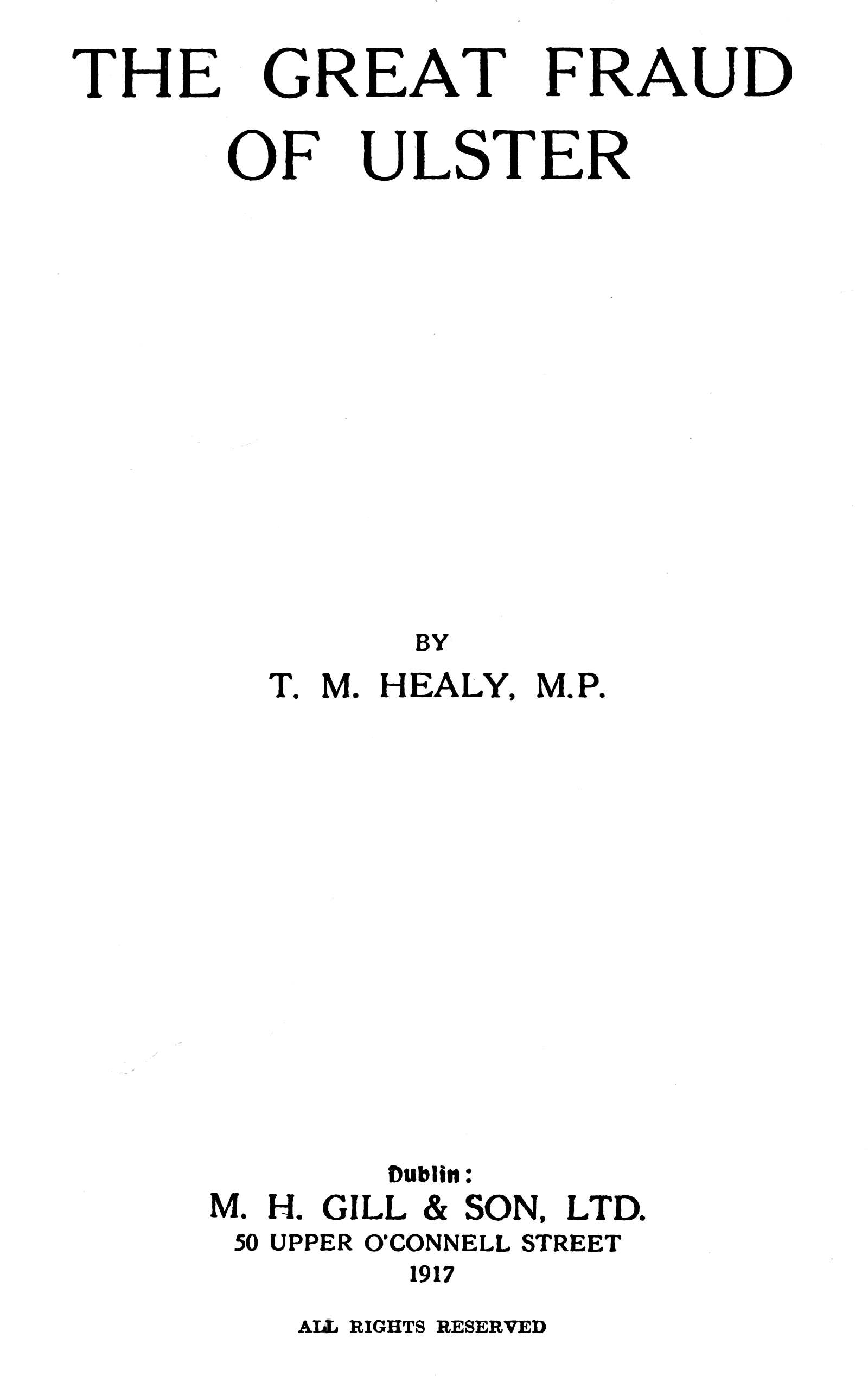 The Great Fraud of Ulster