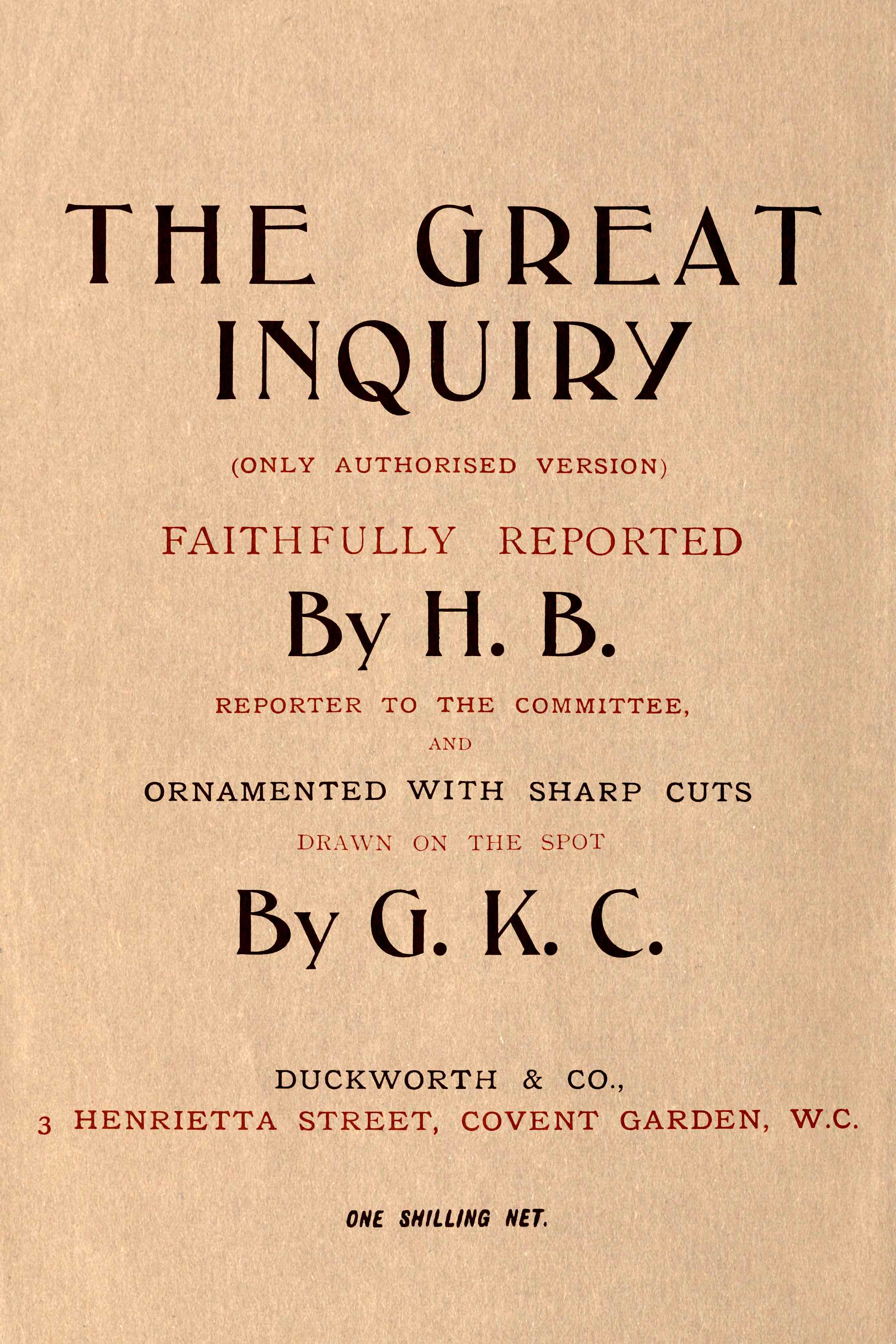 The Great Inquiry