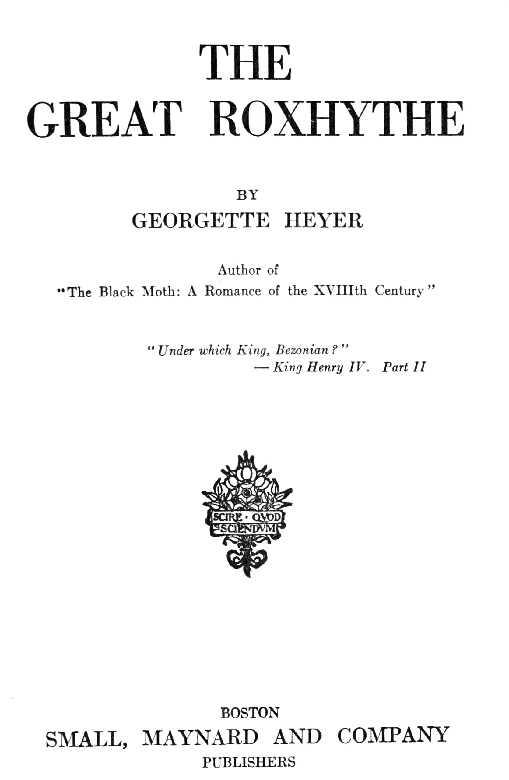 The Great Roxhythe