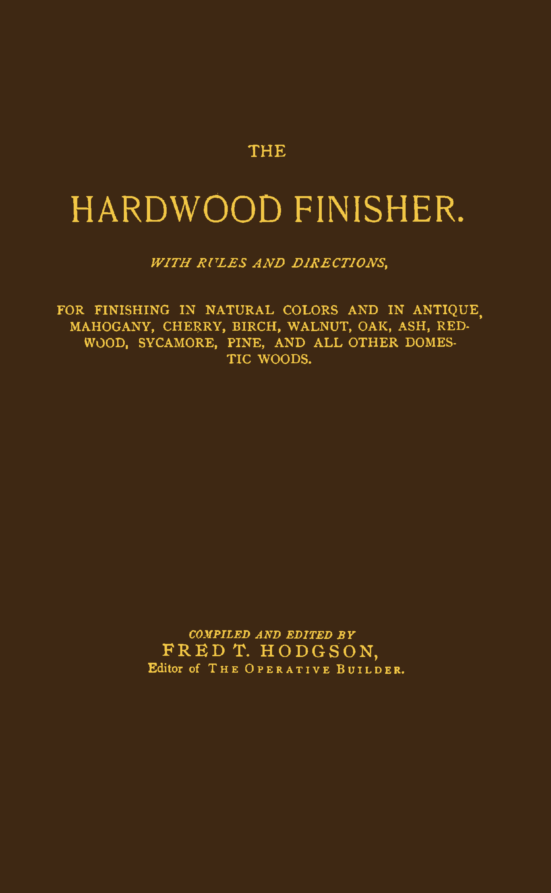 The hardwood finisher
