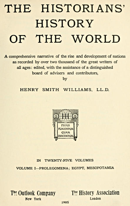 The Historians’ History of the World, Volume 1