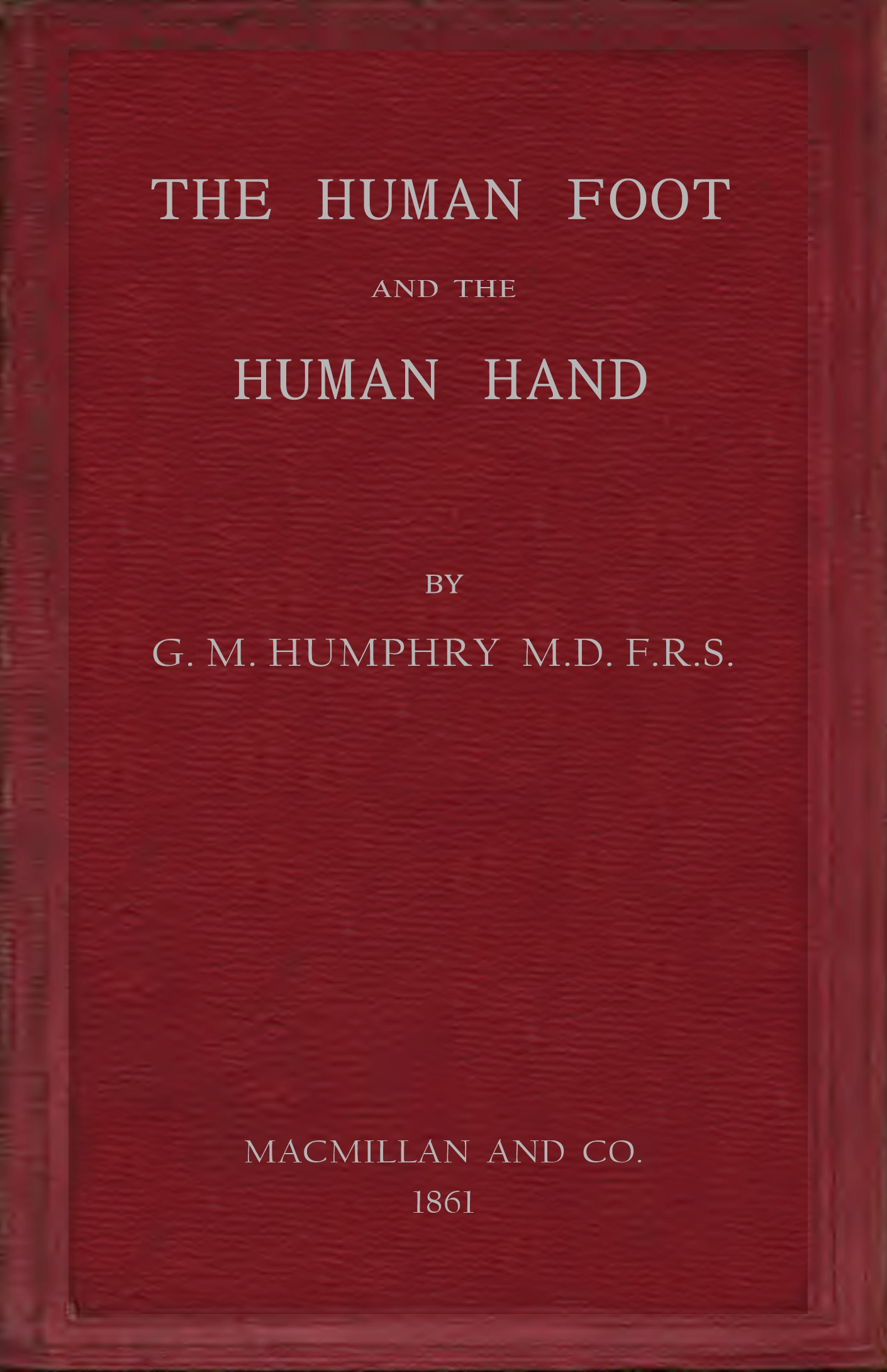 The Human Foot and the Human Hand